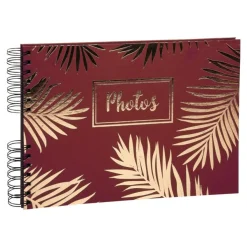 Exacompta Palma - Album photos à spirales 32 x 22 cm - 50 pages noires - rouge