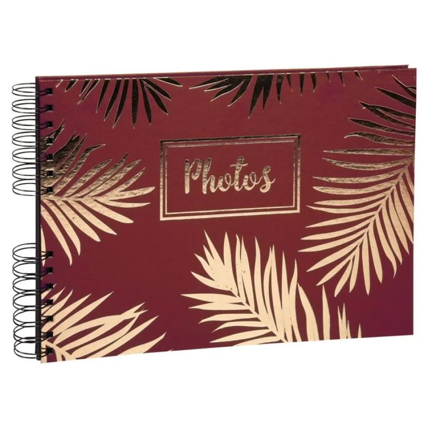 Exacompta Palma - Album photos à spirales 32 x 22 cm - 50 pages noires - rouge