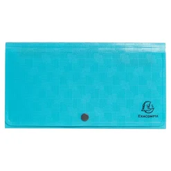 Exacompta Pop'N Co - Trieur à soufflet - 7 compartiments - pour 260 x 140 mm - à onglets - cyan