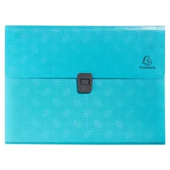 Exacompta Pop'N Co - Trieur à soufflet - 13 compartiments - pour A4 (210 x 297 mm) - cyan
