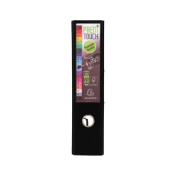 Exacompta Prem'Touch - Classeur à levier - Dos 80 mm - A4 Maxi - pour 715 feuilles - noir