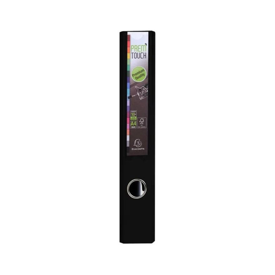 Exacompta Prem'Touch - Classeur à levier - Dos 50 mm - A4 Maxi - pour 400 feuilles - noir