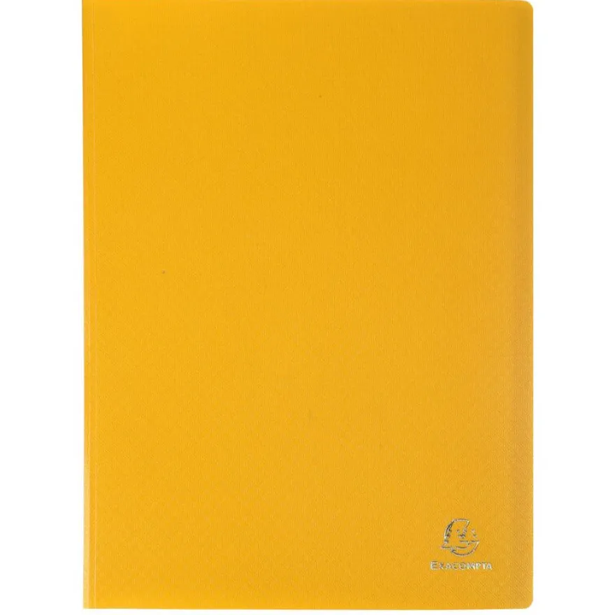 Exacompta Protège-documents A4 Jaune 120 Vues – Polypropylène Souple Opak – Porte-vues Résistant pour Classement