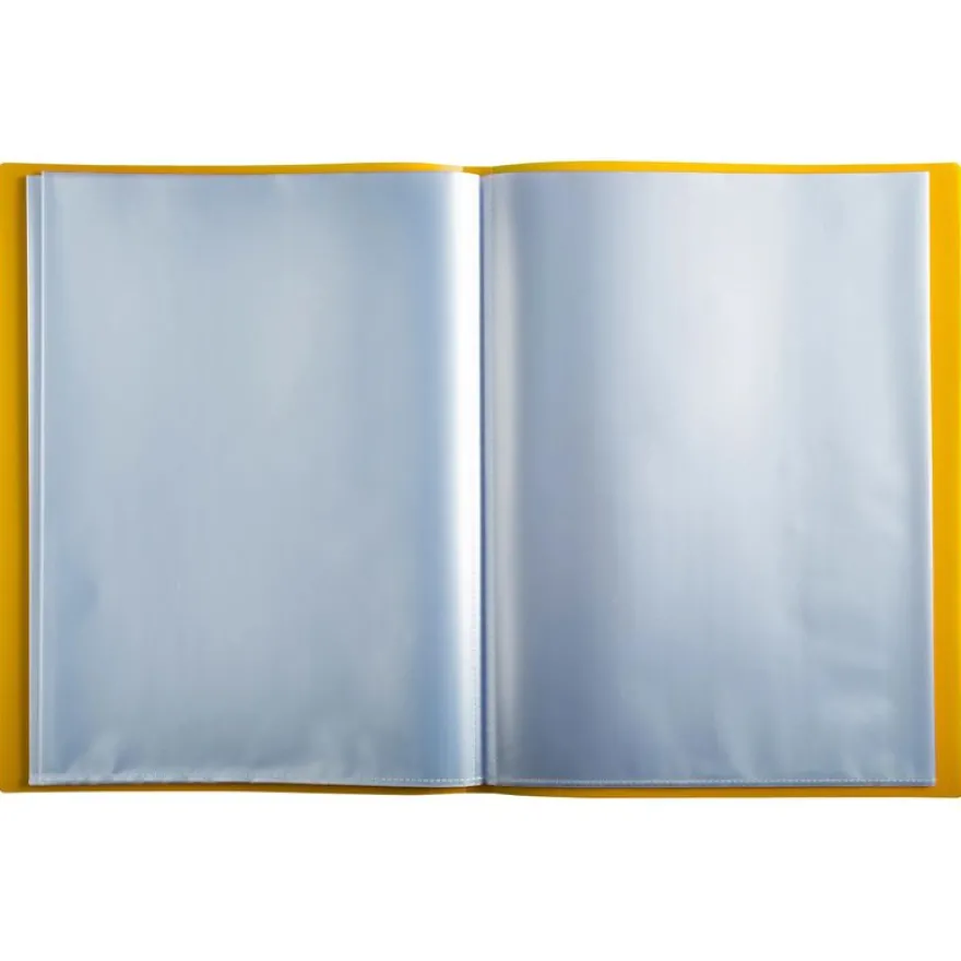 Exacompta Protège-documents A4 Jaune 120 Vues – Polypropylène Souple Opak – Porte-vues Résistant pour Classement