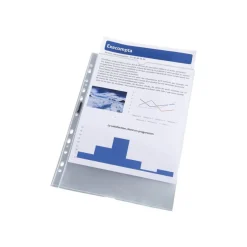 Exacompta Quick Doc - 50 Pochettes perforées - A4 - lisses - cristal