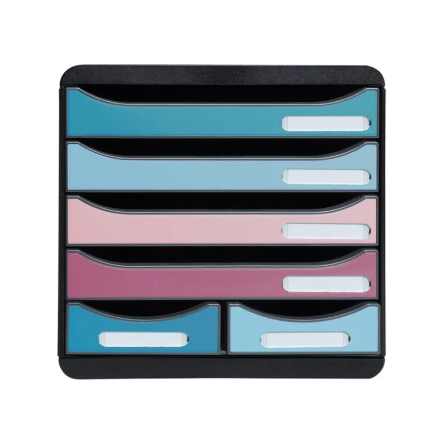 Exacompta Skandi - Module de classement 6 tiroirs - couleurs assorties