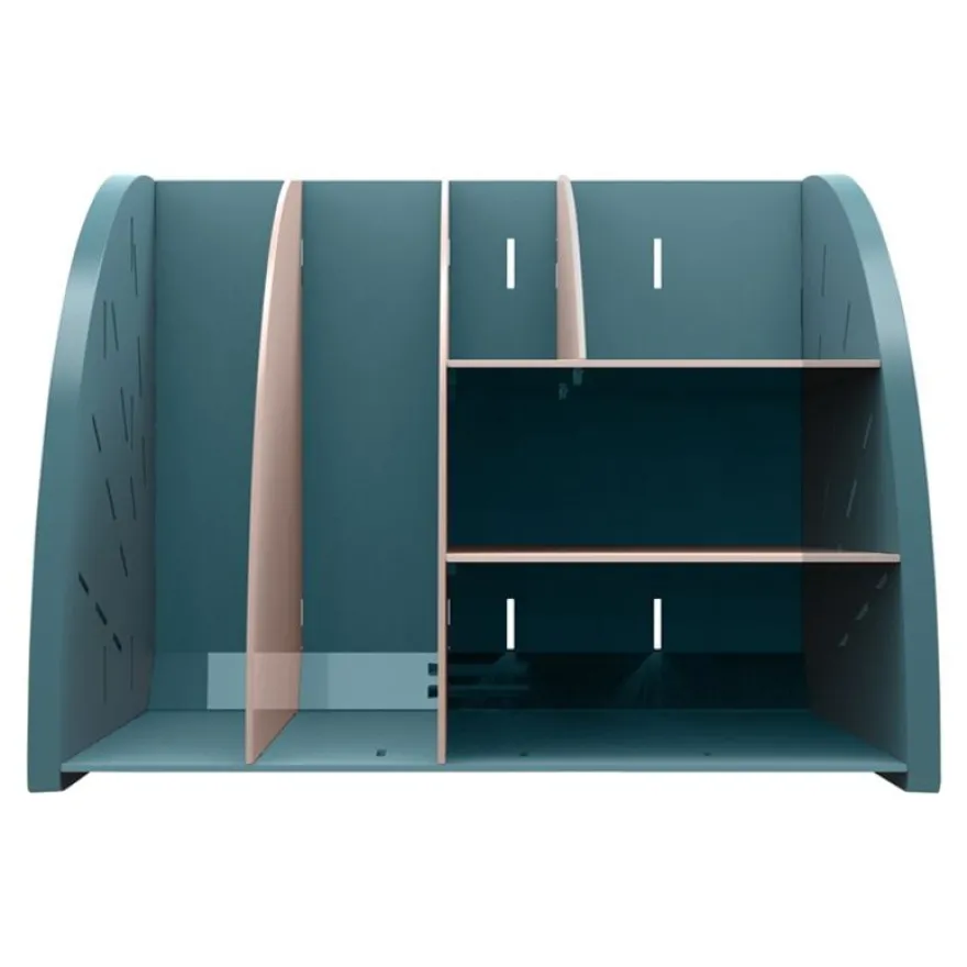 Exacompta Skandi - Organiseur de bureau 6 compartiments - bleu/nude