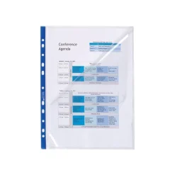 Exacompta Stop Doc - 100 Pochettes perforées ouverture en coin - A4 - lisse 6/100