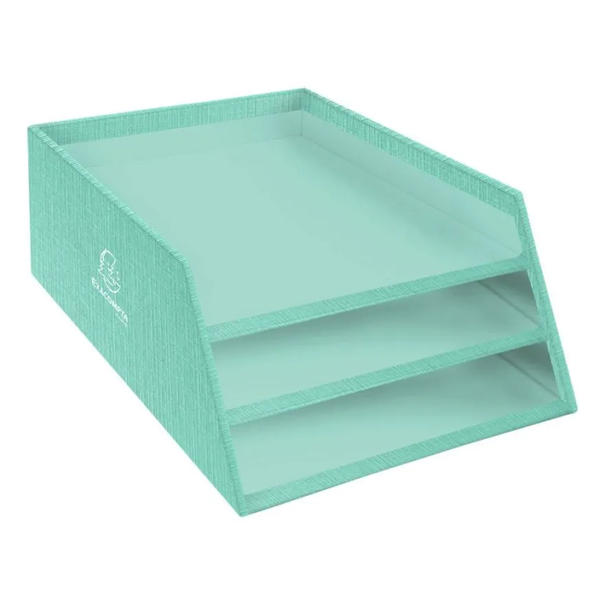 Exacompta Teksto - Corbeille à courrier en carton A4+ - disponible dans différentes couleurs