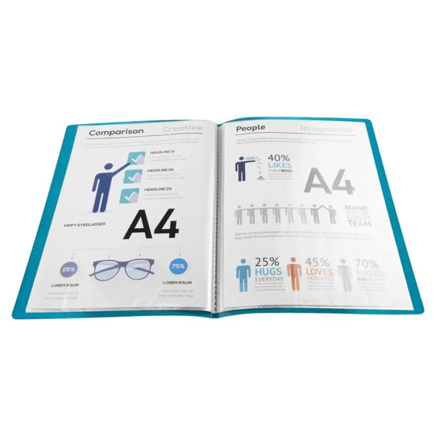 Exacompta Teksto - Porte vues - 40 vues - A4 - disponible dans différentes couleurs