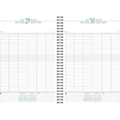 Exacompta Time 29W - 1 jour par page - reliure à anneaux métalliques - bureau - A4 - toilé - bleu