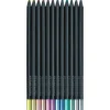 Faber Castell - 12 crayons de couleur - Black Edition Metallic