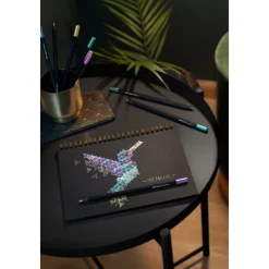 Faber Castell - 12 crayons de couleur - Black Edition Metallic