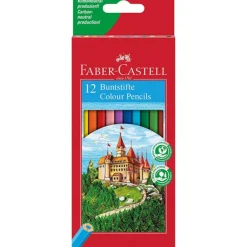 Faber-Castell - 12 crayons de couleur multicolore