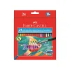 Faber-Castell - 24 Crayons de couleur aquarellables + 1 pinceau