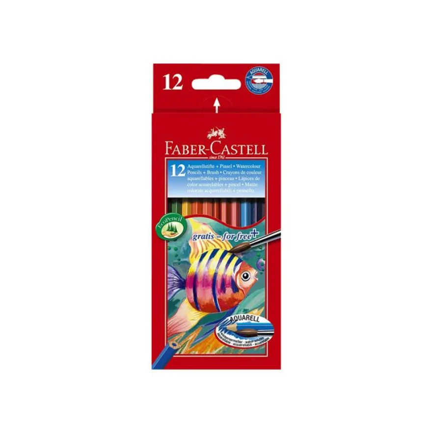 Faber-Castell - 12 Crayons de couleur aquarellables
