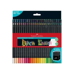 Faber-Castell Black Edition - 50 Crayons de couleur - assortiment de couleurs vives