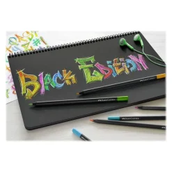 Faber-Castell Black Edition - 12 crayons de couleur - couleurs assorties