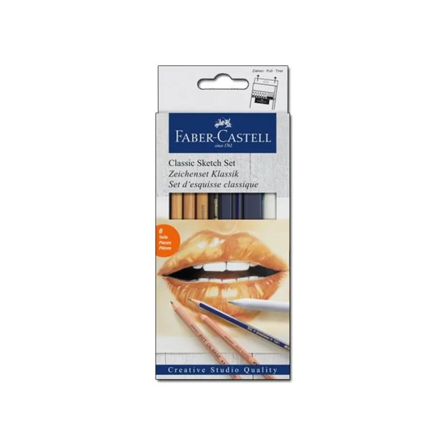 Faber-Castell Classic - Set d'esquisse classique - 6 pièces