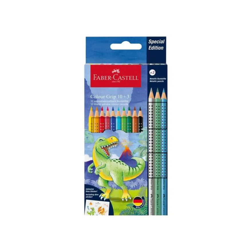 Faber-Castell Colour Grip - 13 crayons de couleur - t-rex