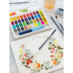 Faber-Castell Creative Studio - 36 demi-godets de peinture aquarellable - couleurs assorties