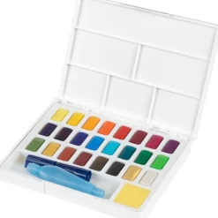 Faber-Castell Creative Studio - 24 demi-godets de peinture aquarellable - couleurs assorties