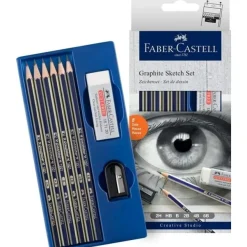 Faber-Castell Goldfaber - Set de 6 crayons graphites - 2B, 2H, 4B, 6B, B, HB