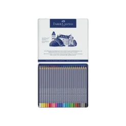 Faber-Castell Goldfaber Aqua - 24 Crayons de couleur aquarellables - couleurs assorties