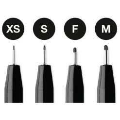 Faber-Castell Pitt Artist - Pack de 4 feutres à l'encre de Chine - noir