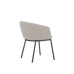 Fauteuil ARCO - 4 pieds métal - beige lin
