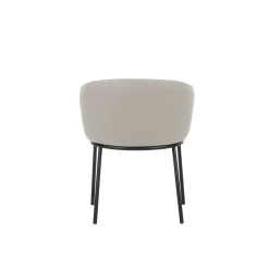 Fauteuil ARCO - 4 pieds métal - beige lin
