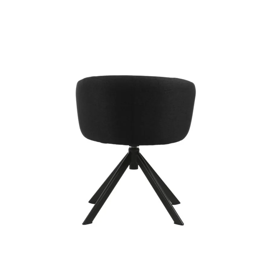Fauteuil ARCO - Tissu non feu - pieds pyramidal - gris poivre