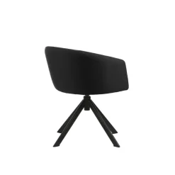 Fauteuil ARCO - Tissu non feu - pieds pyramidal - gris poivre
