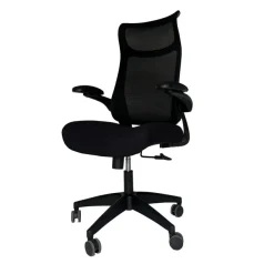 Fauteuil de bureau AERO - accoudoirs réglables - appui-tête intégré - noir