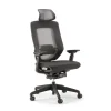 Fauteuil de bureau ALEA - accoudoirs - appuie-tête - noir