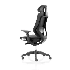Fauteuil de bureau ALEA - accoudoirs - appuie-tête - noir