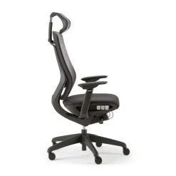 Fauteuil de bureau ALEA - accoudoirs - appuie-tête - noir