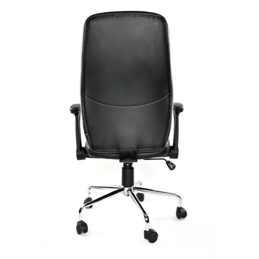 Fauteuil de bureau ATHENA - accoudoirs rabattables - appui-tête intégré - noir