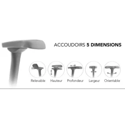 Fauteuil de bureau ERGOHUMAN Ultra - Assise tissu - noir