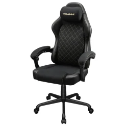 Fauteuil de bureau FUSION EX - accoudoirs -appui-tête intégré - Tissu noir