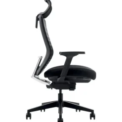 Fauteuil de bureau JACK - accoudoirs réglables - appuie-tête réglable - noir