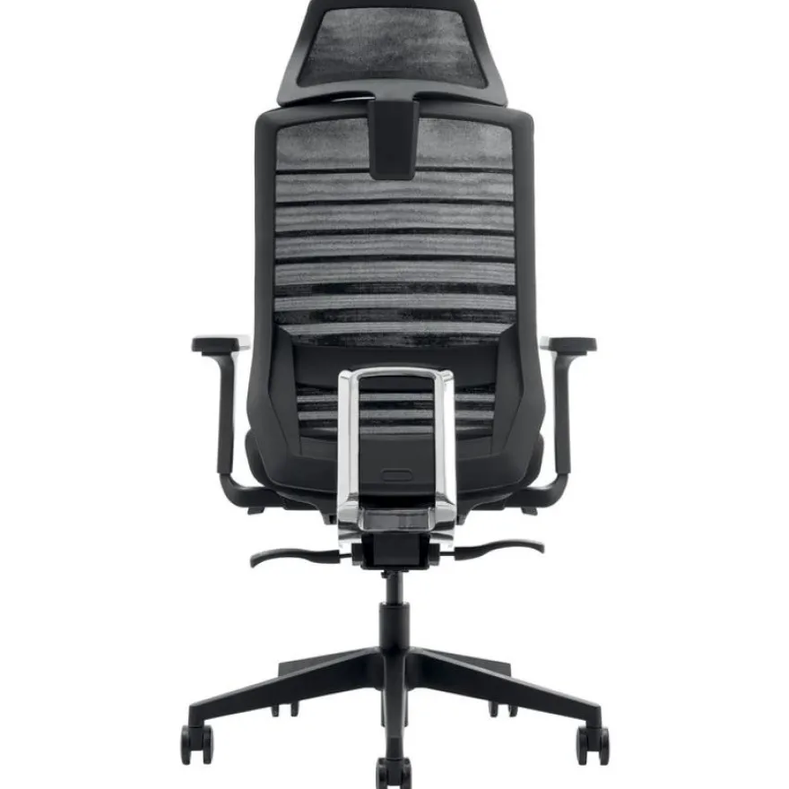 Fauteuil de bureau JACK - accoudoirs réglables - appuie-tête réglable - noir