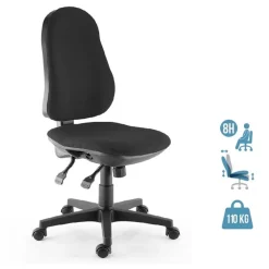 Fauteuil de bureau LIBRA - accoudoirs en option - noir