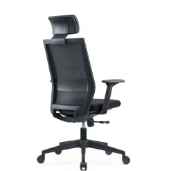 Fauteuil de bureau MAXIM - accoudoirs réglables - Appuie tête - noir