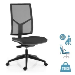 Fauteuil de bureau NOVA - sans accoudoirs- sans appui-tête - noir
