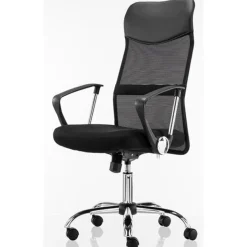 Fauteuil de bureau OMAHA - accoudoirs fixes - noir