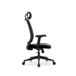 Fauteuil de bureau OPEN - accoudoirs réglables - appuie-tête réglable - noir