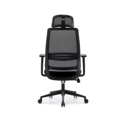 Fauteuil de bureau OPEN - accoudoirs réglables - appuie-tête réglable - noir