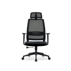 Fauteuil de bureau OPEN - accoudoirs réglables - appuie-tête réglable - noir