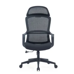 Fauteuil de bureau RICHARD - accoudoirs fixes - têtière intégré - noir